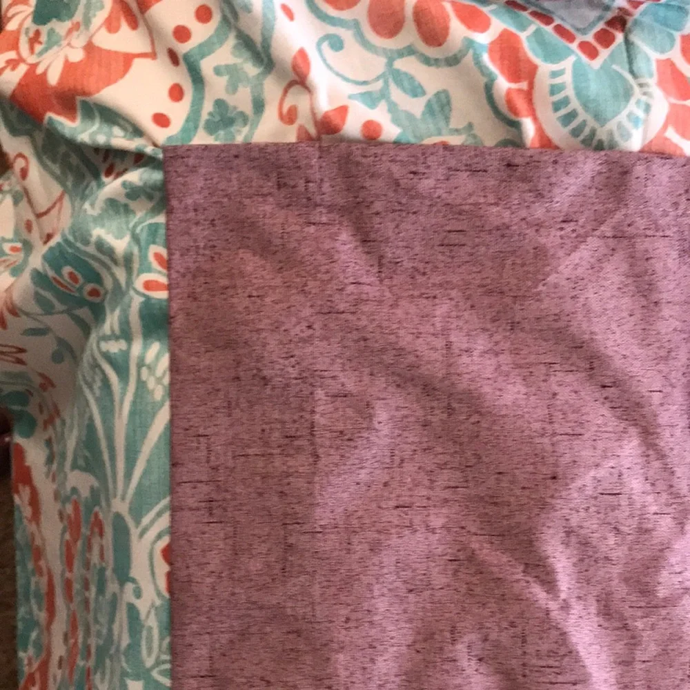 Decorative Purple Blackout Curtains with Design